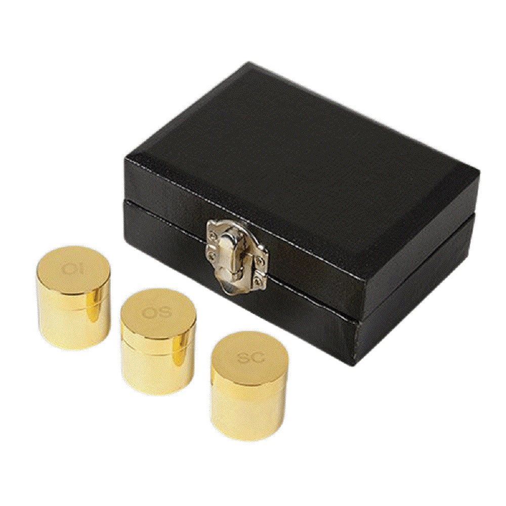 Ampoules Sainte-Huiles triple avec étui 4'' x 3" x 1.5"