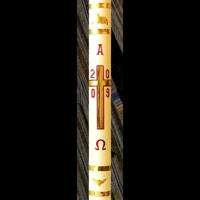 Paschal candle 3" x 48" Agnus Dei