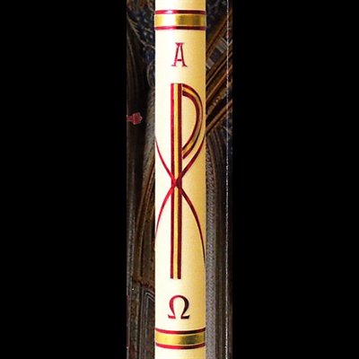 Paschal candle 3" x 30" Chi-Rho