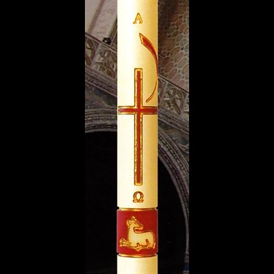 Paschal candle 3" x 36" Wax Red Pax