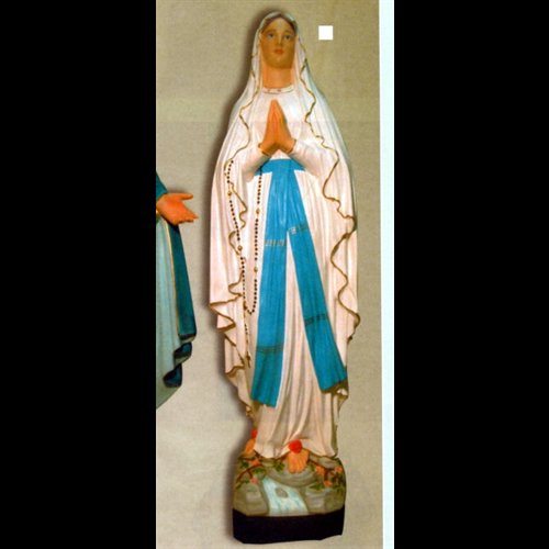 Our Lady of Lourdes Fiberglass Outdoor Statue, 24" (61 cm)