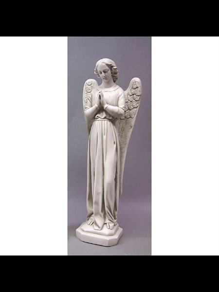 Fiberglass Ourdoor Statue Angel Cari Hands Prayer, 21" Ht.