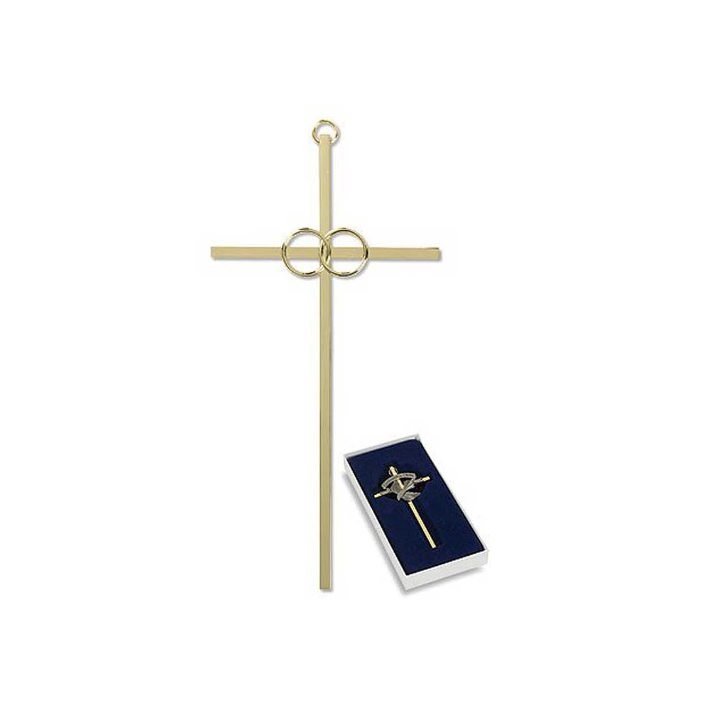 Wedding cross Brass, 8" (20 cm)