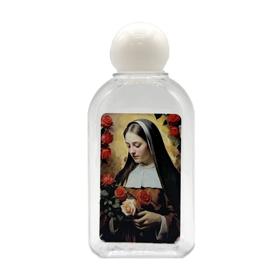 Bouteille eau bénite Sainte Thérèse, 4,5 cm x 9 cm