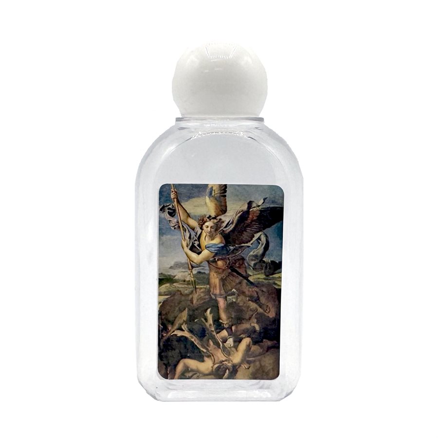 Bouteille eau bénite Saint Michel Archange, 4,5 cm x 9 cm