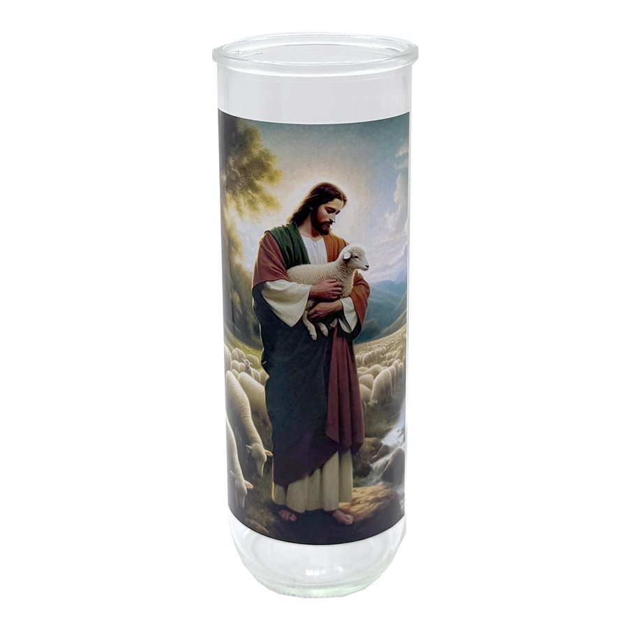 Contenant de verre, Bon Pasteur, 7,6 x 21 cm / un