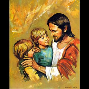Image Jésus et enfants 8" x 10" (20 x 25 cm)