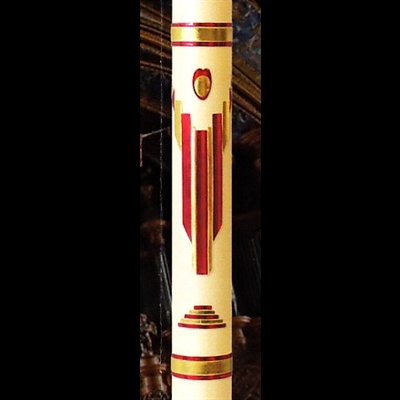 Paschal candle 2" x 30" Wax Modern Resurrection
