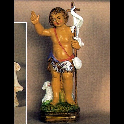 Statue Saint Jean Baptiste 6" (15 cm) en résine