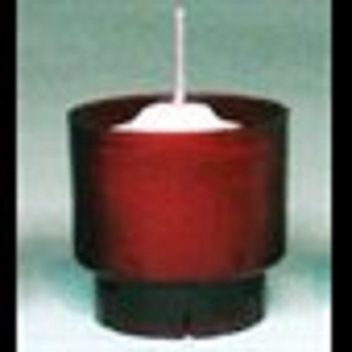 Disposable 4 hours Plastic Vigil Lights Ruby / gr. (144 un)