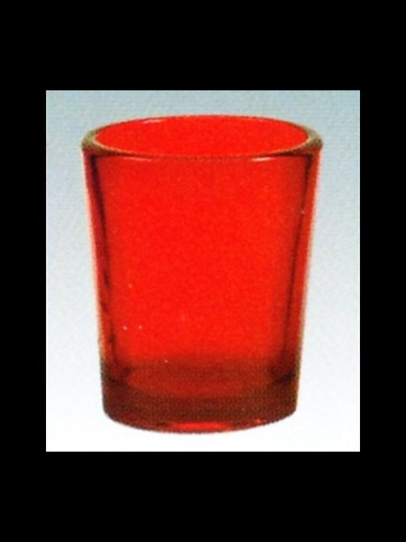 Verre à lampions 15hrs Rouge, Hauteur: 2.5" (6.3 cm) / dz